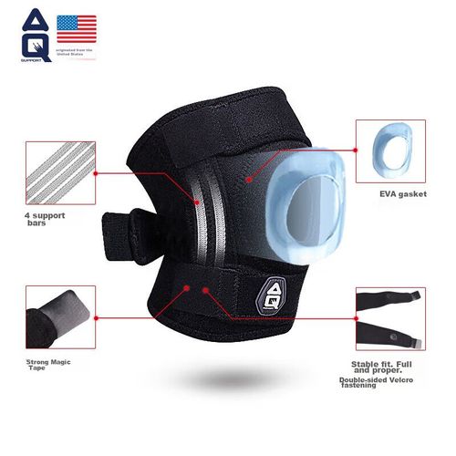 Soporte Para Rodilla Aq Ajustable Negro