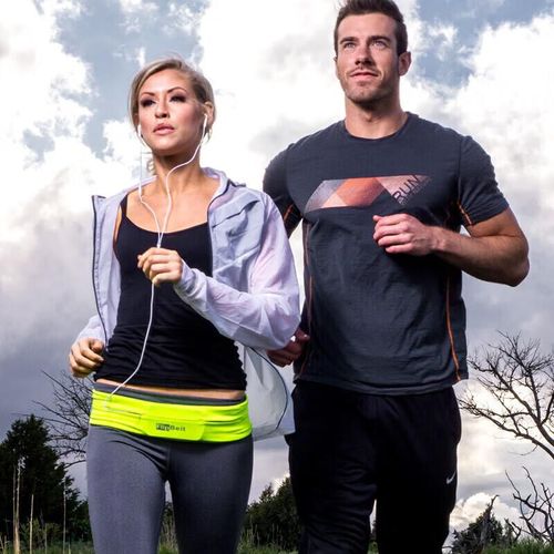 Cinturón de correr FLIPBELT RunningPurse de Lycra Amarillo Unisex