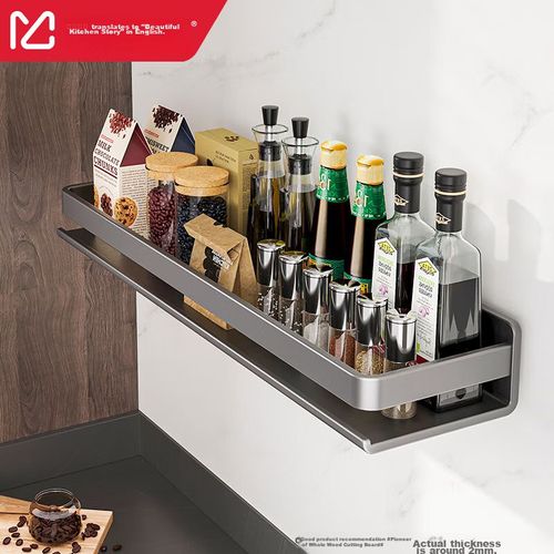 Meichuwuyu Estante de cocina de pared, 30/40/50/60 cm, acero al carbono