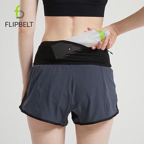 Bolsa de cintura Flipbelt FB0010 de nylon y spandex Negro Unisex