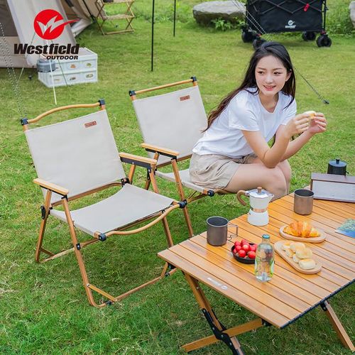 Silla plegable con reposabrazos de madera aleación aluminio Westfieldoutdoor