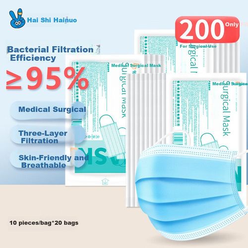 Cubrebocas Haisi Hainuo Quirúrgico No Estéril 3 Capas Paquete 10 Pzs Unisex