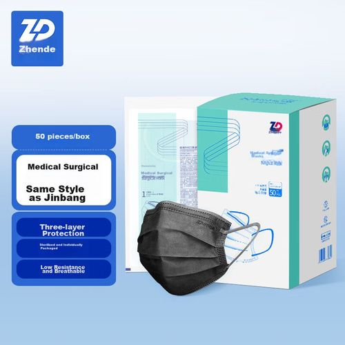 Cubrebocas Zhende Quirúrgico Negro Unisex