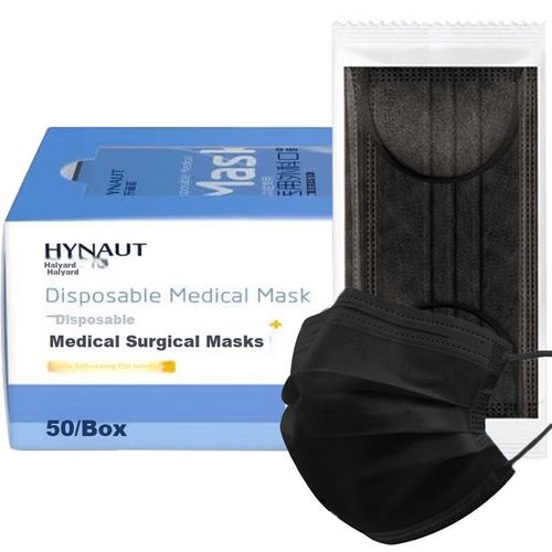 Cubrebocas Hainuo Quirúrgico 3 Capas Negro Unisex