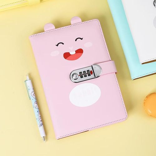 Cuaderno Cuero PU A5 con Cerradura 128 hojas