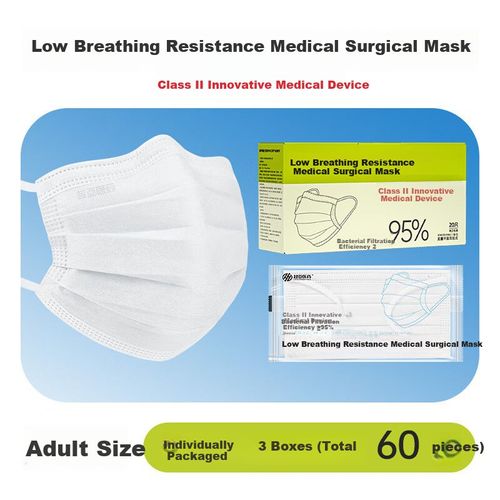 Cubrebocas Chao Ya Médica Blanca 3 Capas 60 Pzs Unisex