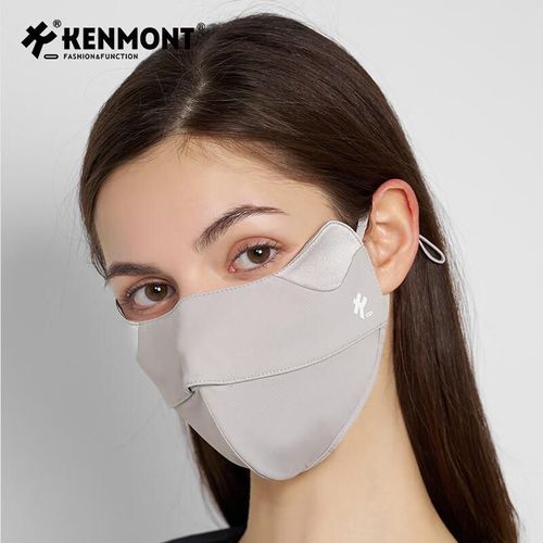 Cubrebocas Kenmont Protección Solar Upf50+ Gris Montaña Para Mujer