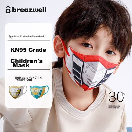 Cubrebocas Breazwell Kn95 3D Para Niños Unisex