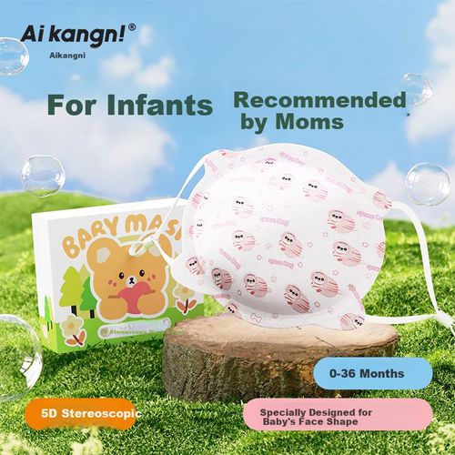 Cubrebocas Aikangni Ww06 Para Bebé 3D Paquete Con 5 Piezas