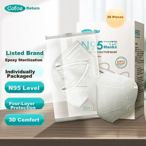 Cubrebocas Cofoe N95 Diseño Arqueado Blanco Unisex