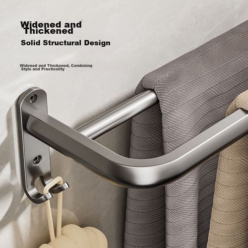 Toallero Baizj Aluminio Ligero Sin Taladrar Con Repisa