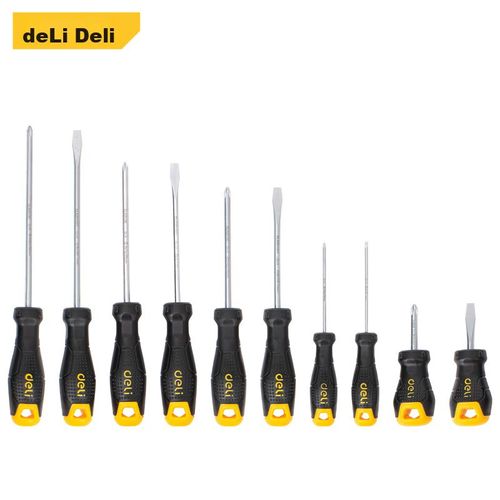 Desarmador Deli Dl620110 Juego 10 Piezas Magnético