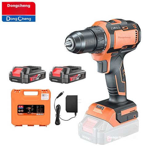 Taladro Eléctrico Dongcheng Dcjz2059S 20V Inalámbrico 2 Baterías