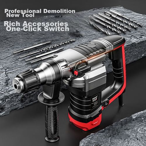 Martillo Eléctrico Oulaide 1400W Negro Rojo 1300W