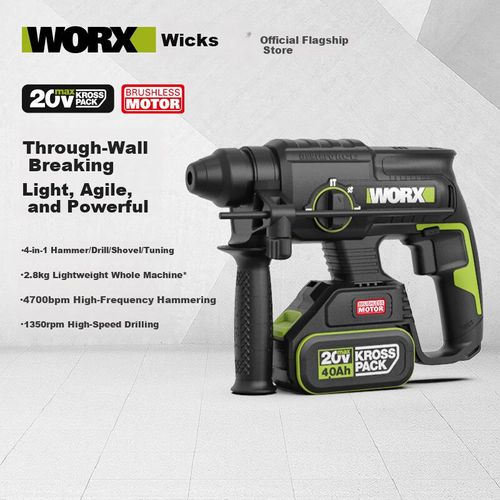 Rotomartillo Inalámbrico Worx We381.1 Negro 20V 4.0Ah