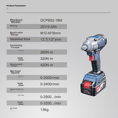 Llave Eléctrica Dongcheng Dcpb02-18Me 1/2 Pulg 20V