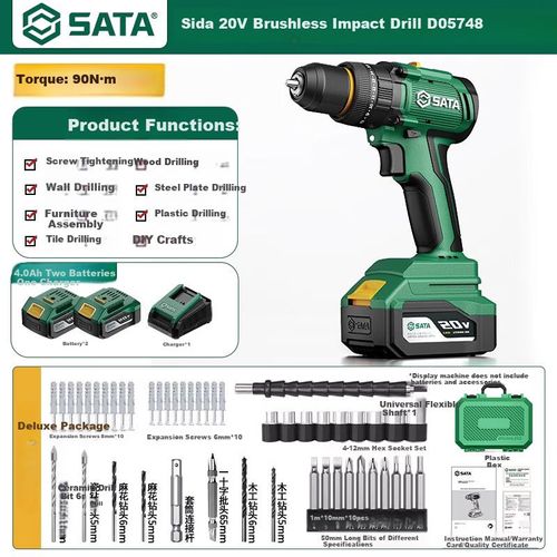 Taladro Eléctrico Sata D05748 Inalámbrico Sin Escobillas