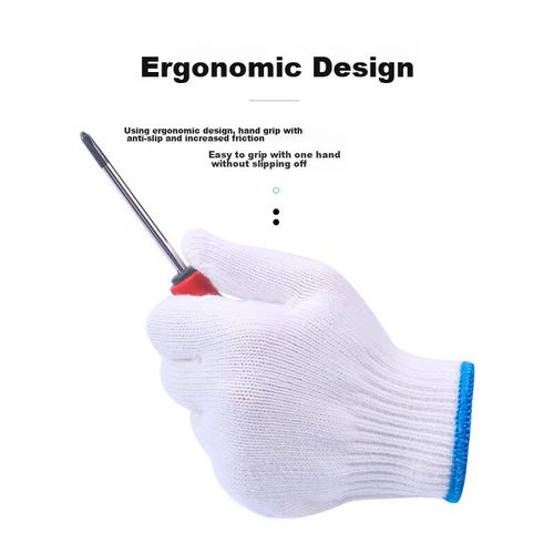 Guantes MaoZheng algodón blanco antideslizantes para trabajo unisex