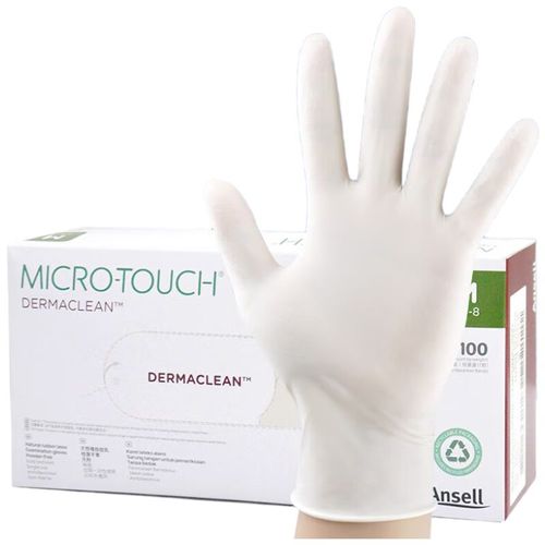 Guantes Ansell Micro-Touch DermaClean Látex Blanco Extra Pequeño 100 Piezas Unisex