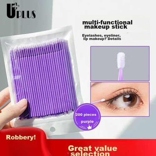 Hisopos De Algodón Uplus Nano Morado 200 Piezas