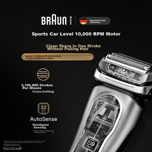 Afeitadora Braun S9Pro+ Ultraclean Negra Para Hombre
