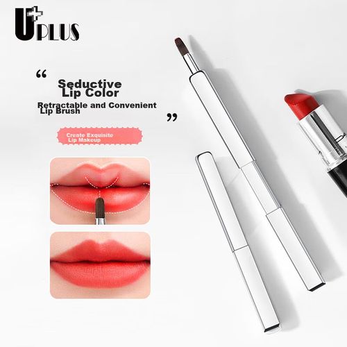 Brocha De Maquillaje Uplus Para Labios Telescópica Plateado Carámbano