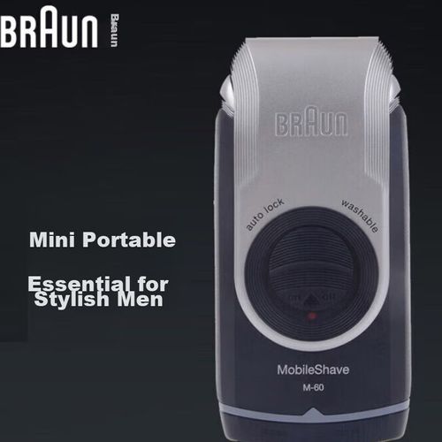 Afeitadora Eléctrica Braun M60 Portátil Lavable Para Hombre