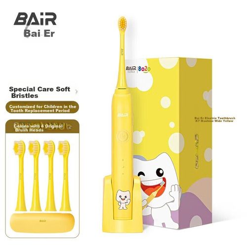 Cepillo De Dientes Eléctrico Baier K7 Clever Amarillo Para Niños