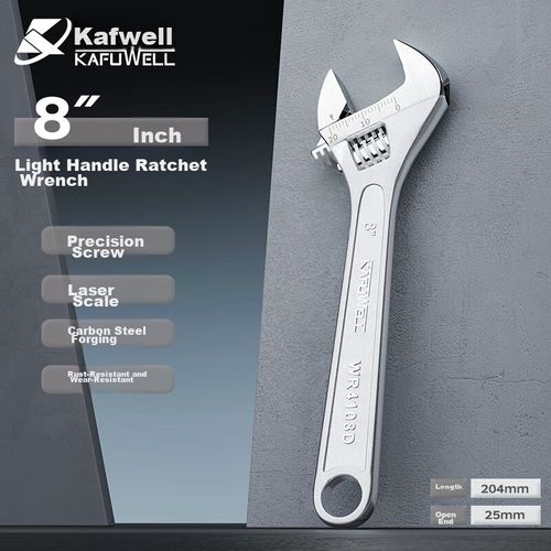 Llave Ajustable Kafwell Wr4108D 8 Pulgadas Boca Ancha