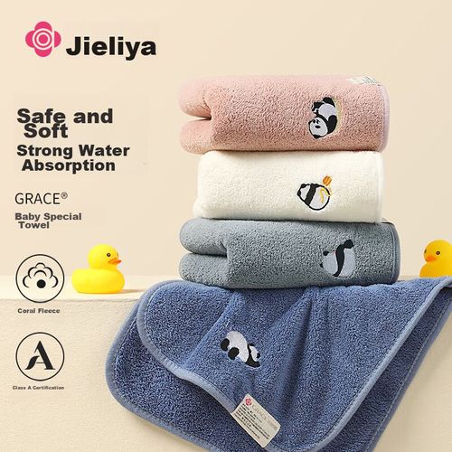 Toalla Facial Grace Panda 50X25Cm Infantil 4Pzas Colores Variados