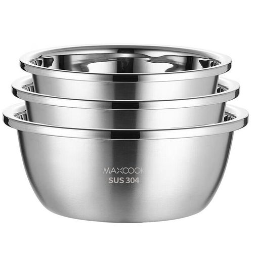 Juego De Cuencos Y Colador Maxcook Acero Inoxidable 304 Mcwa559