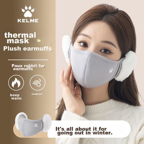 Mascarilla térmica KELME con orejeras negras para ciclismo Unisex