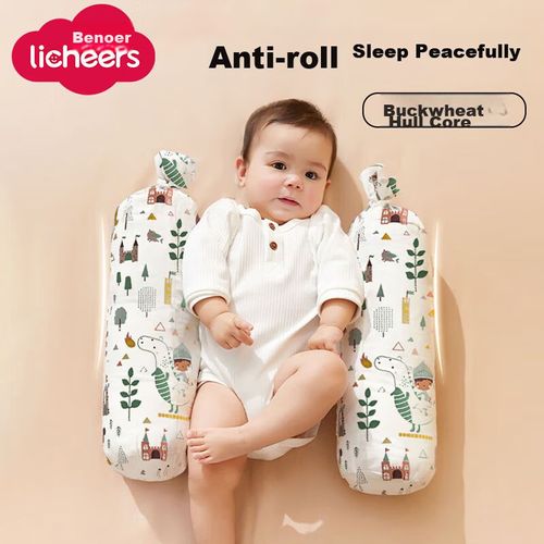 Almohada corporal Licheers Mr. Knight con cáscara de alforfón para bebés 0-6 años