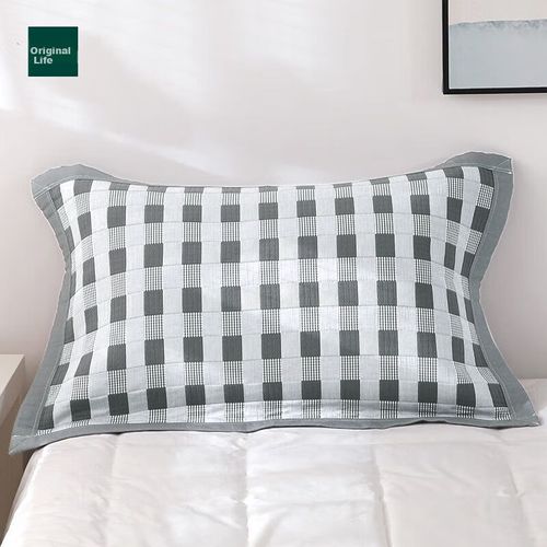 Funda para almohada Yuanshenghuo algodón 55x80 cm gris paquete 2