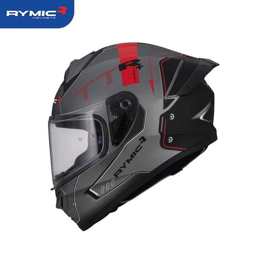 Casco para Moto Tipo Integral RYMIC 977 Rojo Negro Gris XXL