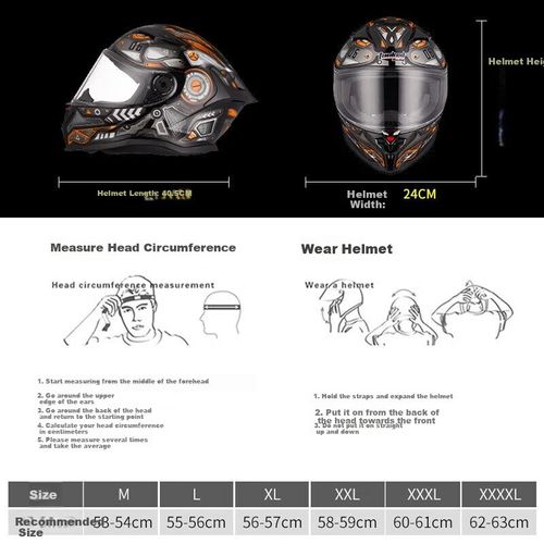 Casco para Moto Tipo Integral Tank T153S Negro Tecnología Futurista Patito Antiempañante XL