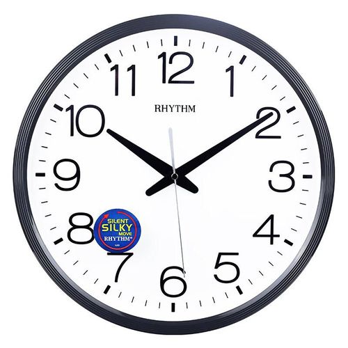Reloj de pared RHYTHM silencioso 36 cm negro