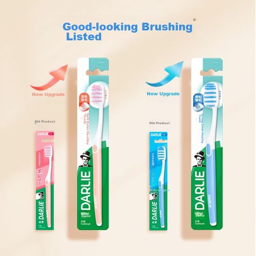 Cepillo de dientes DARLIE cerdas medias y suaves juego 4 piezas