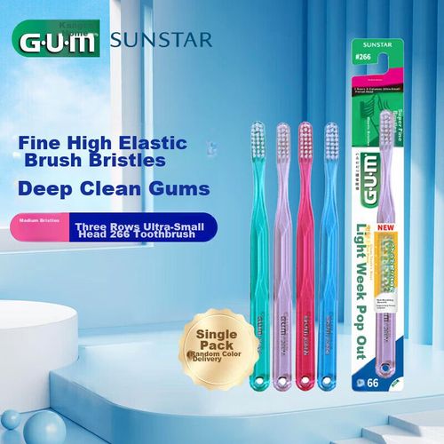 Cepillo de dientes G·U·M cerdas medianas limpieza profunda modelo 266