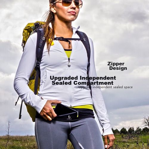 Cinturón deportivo Flipbelt con cremallera talla XL gris carbón