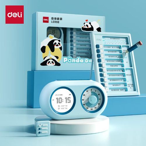 Set de autodisciplina Deli LE890 temporizador y registro 190x135 mm