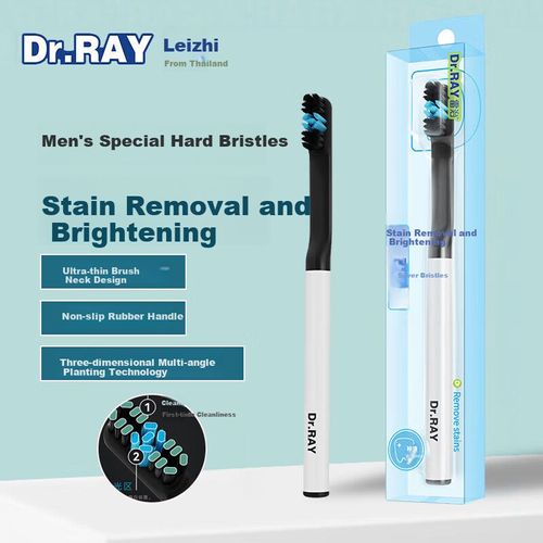 Cepillo de dientes Dr.RAY cerdas duras blanqueador hombre