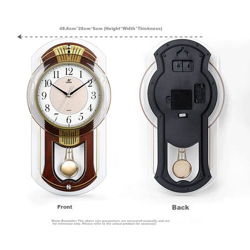 Reloj de pared POWER cuarzo 43x27 cm dorado