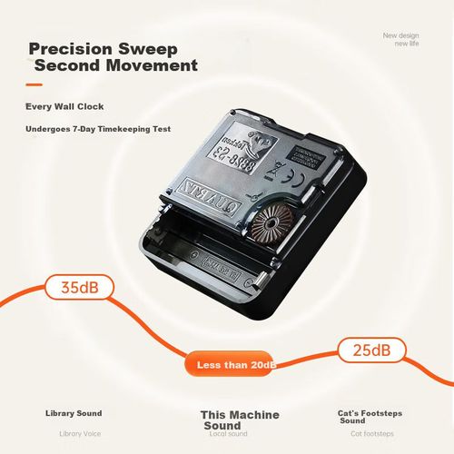 Reloj de pared BBA cuarzo 35 cm negro