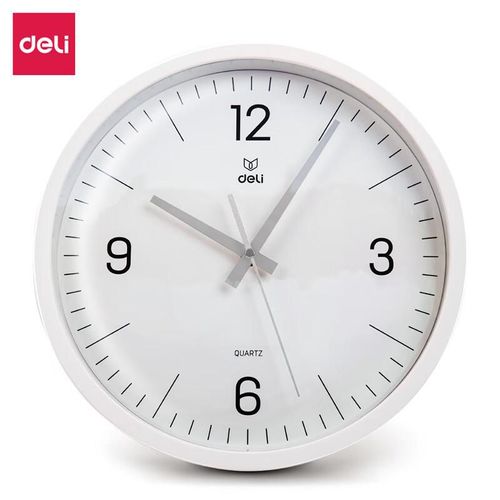 Reloj de pared Deli cuarzo 31 cm blanco