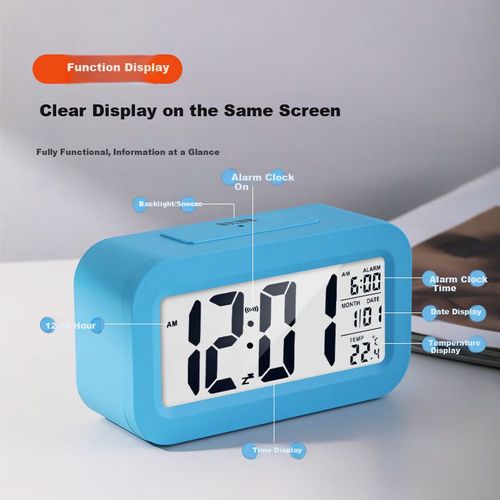 Reloj despertador Compas electrónico 2219A azul