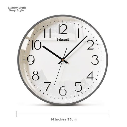 Reloj de pared Telesonic cuarzo 36 cm convexo cristal