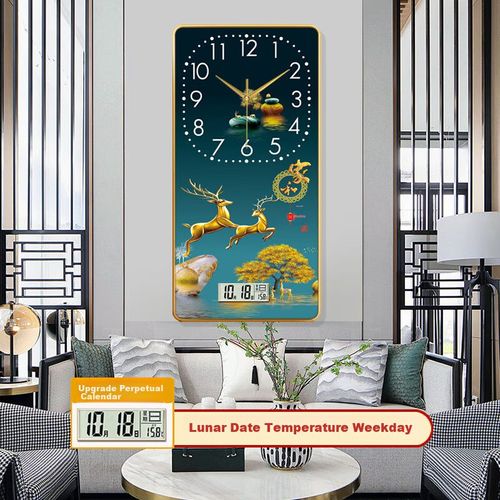 Reloj de pared P.CHUANG suizo 50x100 cm dorado