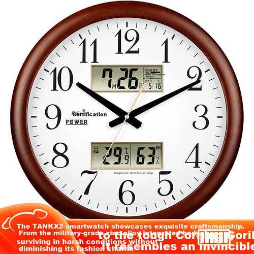 Reloj de pared POWER cuarzo 43 cm madera maciza