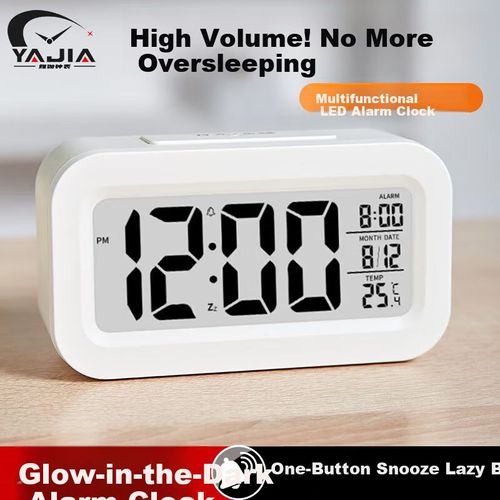 Reloj despertador YAJIA digital multifuncional BS-318B 13.5 cm